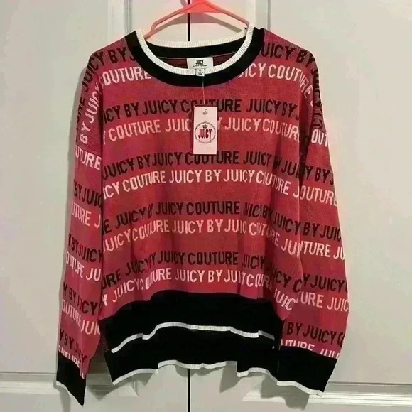 Juicy Couture Sweaters - Juicy Couture Sweater size XL Pink Y2K style NWT